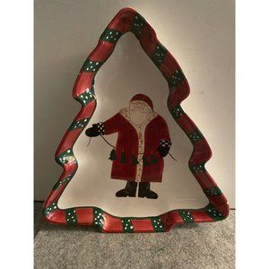 Sakura Christmas Plate with Santa  Designed by Debbie Mumm #1078